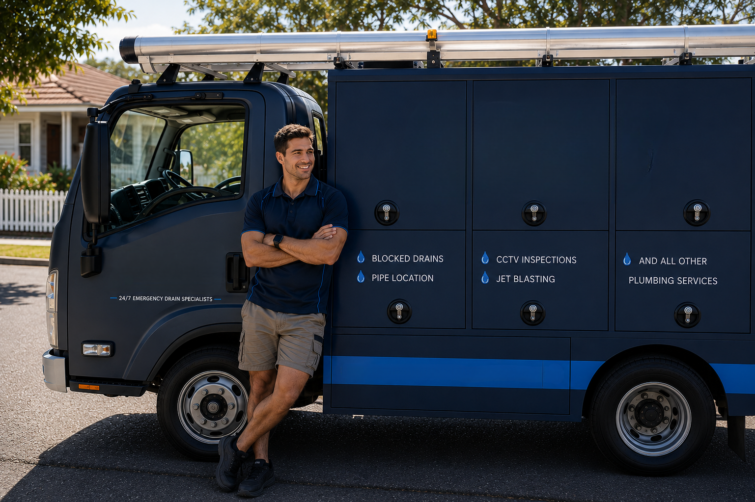 Plumber with Merrylands Blocked Drains van